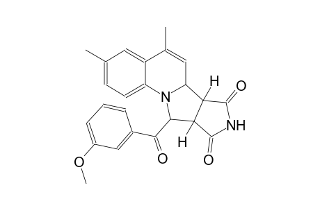 6aH-pyrrolo[3',4':3,4]pyrrolo[1,2-a]quinoline-7,9(6bH,8H)-dione, 9a,10-dihydro-10-(3-methoxybenzoyl)-3,5-dimethyl-, (6bS,9aR)-