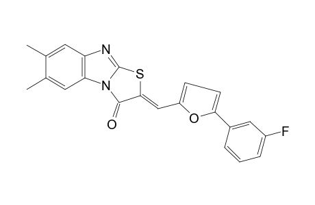(2Z)-2-[[5-(3-fluorophenyl)-2-furanyl]methylidene]-6,7-dimethyl-1-thiazolo[3,2-a]benzimidazolone