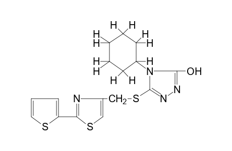 4-cyclohexyl-5-{{[2-(2-thienyl)-4-thiazolyl]methyl}thio}-4H-1,2,4-triazol-3-ol
