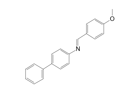 N-(p-methoxybenzylidene)-4-biphenylamine