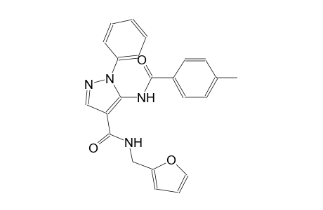 1H-pyrazole-4-carboxamide, N-(2-furanylmethyl)-5-[(4-methylbenzoyl)amino]-1-phenyl-