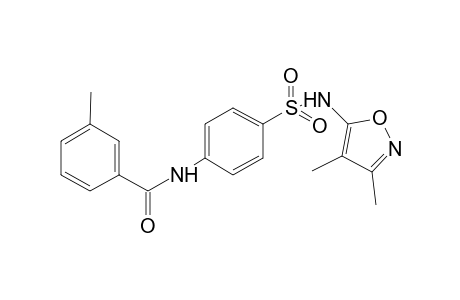 benzamide, N-[4-[[(3,4-dimethyl-5-isoxazolyl)amino]sulfonyl]phenyl]-3-methyl-