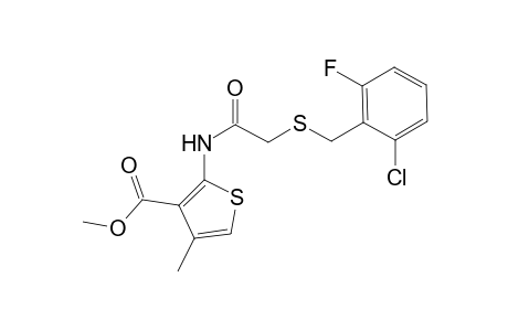 2-{2-[(2-chloro-6-fluorobenzyl)thio]acetanido}-4-methyl-3-thiophenecarboxylic acid, methyl ester