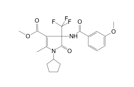 1H-Pyrrole-3-carboxylic acid, 1-cyclopentyl-4,5-dihydro-4-[(3-methoxybenzoyl)amino]-2-methyl-5-oxo-4-(trifluoromethyl)-, methyl ester