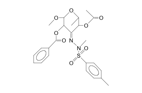 Methyl-4-O-acetyl-2-O-benzoyl-6-deoxy.alpha.-L-arabino-hexopyranosid-3-ulose-N-methyl-N-(para-tolylsulfonyl)-hydrazide