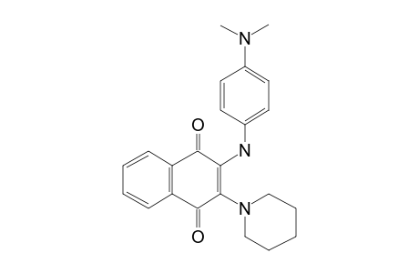 2-(4-Dimethylaminoanilino)-3-piperidino-1,4-naphthoquinone