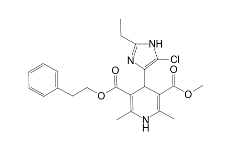 Methyl-phenethyl-1,4-dihydro-2,6-dimethyl-4-[4-(5)-chloro-2-ethyl-5-(4)-imidazolyl]-3,5-pyridinedicarboxylate