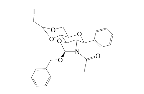 2-(.alpha.-Benzyloxy)-5-(iodomethyl)-4-acetyl-12-phenyl-1-aza-1,6,9,11-tetraoxatricyclo[8.4.3.1(9,13).0(3,7)]tridecane