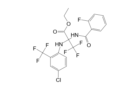 Ethyl 2-[4-chloro-2-(trifluoromethyl)anilino]-3,3,3-trifluoro-2-(2-fluorobenzamido)propionate