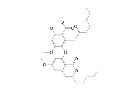 Benzoic acid, 6-hydroxy-4-methoxy-3-[(6-methoxy-1-oxo-3-pentyl-1H-2-benzopyran-8-yl)oxy]-2-(2-oxoheptyl)-, methyl ester