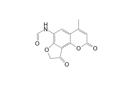 6-Formamido-4-methyldihydrofuro[2,3-h]coumarin-9-one