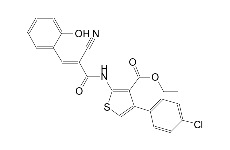 ethyl 4-(4-chlorophenyl)-2-{[(2E)-2-cyano-3-(2-hydroxyphenyl)-2-propenoyl]amino}-3-thiophenecarboxylate