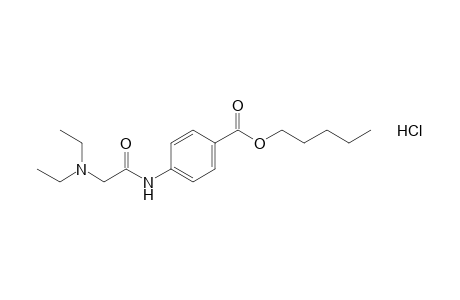 p-(2-diethylaminoacetamido)benzoic acid, pentyl ester, hydrochloride