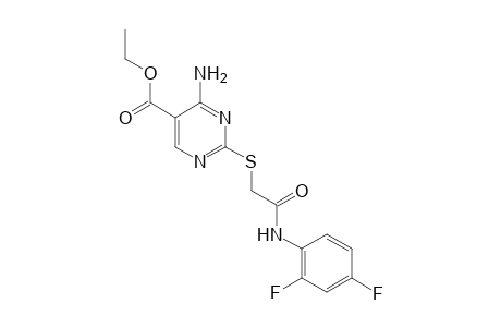 5-Pyrimidinecarboxylic acid, 4-amino-2-[[2-[(2,4-difluorophenyl)amino]-2-oxoethyl]thio]-, ethyl ester