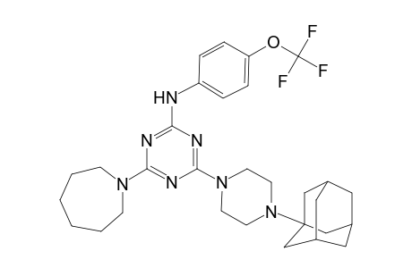 1,3,5-triazin-2-amine, 4-(hexahydro-1H-azepin-1-yl)-6-(4-tricyclo[3.3.1.1~3,7~]dec-1-yl-1-piperazinyl)-N-[4-(trifluoromethoxy)phenyl]-