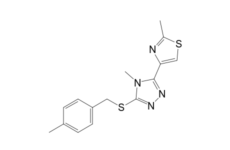 4-methyl-3-[(p-methylbenzyl)thio]-5-(2-methyl-4-thiazolyl)-4H-1,2,4-triazole