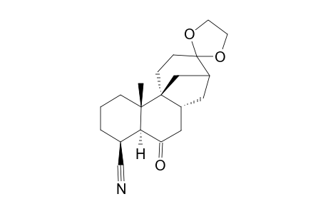 (+-)-(1S*,2S*,6S*,7S*,10R*,12R*)-2-Methyl-8,13-dioxotetracyclo[10.3.1,0(1,10).0(2,7)]hexadecan-6-carbonitrile 13,13-ethylene acetal