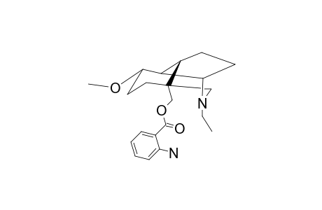 (1R*,4R*,7S*,8S*,9S*)-1-(2ï-AMINOBENZOYLMETHYL)-3-AZA-3-ETHYL-9-METHOXYTRICYCLO-[5.4.0.0(4,8)]-UNDECANE