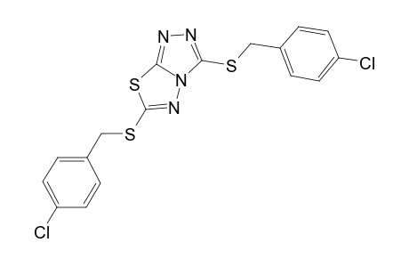 3,6-bis[(4-chlorobenzyl)thio]-[1,2,4]triazolo[3,4-b][1,3,4]thiadiazole