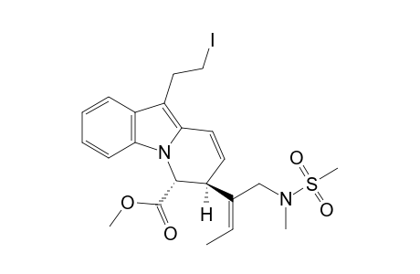 Methyl trans-5-(2-iodoethyl)-2-[1-[(N-methylmethanesufonamido)methyl]-1-(E)-propenyl]-1,2-dihydropyrido[1,2-a]indole-1-carboxylate