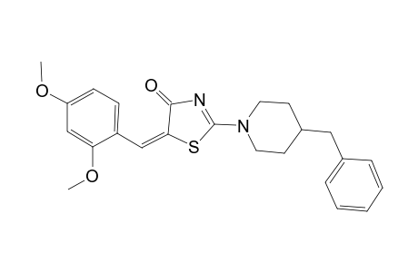 (5E)-2-(4-benzyl-1-piperidyl)-5-[(2,4-dimethoxyphenyl)methylene]thiazol-4-one