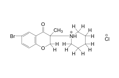 6-bromo-3-methyl-3-piperidino-4-chromanone, hydrochloride