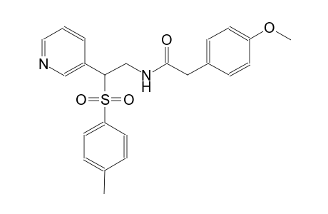 benzeneacetamide, 4-methoxy-N-[2-[(4-methylphenyl)sulfonyl]-2-(3-pyridinyl)ethyl]-