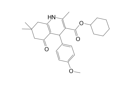 Cyclohexyl 4-(4-methoxyphenyl)-2,7,7-trimethyl-5-oxo-1,4,5,6,7,8-hexahydro-3-quinolinecarboxylate