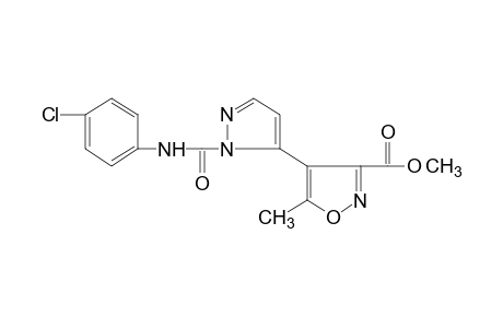 4-{1-[(p-chlorophenyl)carbamoyl]pyrazol-5-yl}-5-methyl-3-isoxazolecarboxylic acid, methyl ester