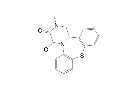 2-methyl-1,3,4,14b-tetrahydro-2H-pyrazino[1,2-d]dibenzo[b,f][1,4]thiazepin-3,4-dione