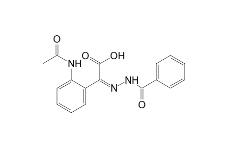 (o-acetamidophenyl)glyoxylic acid, 2-(benzoylhydrazone)