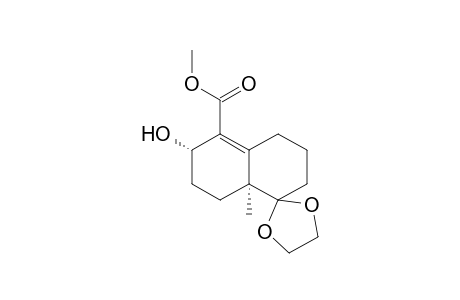 Methyl (2S*,4aS*)-2-hydroxy-4a-methyl-5-oxo-2,3,4,4a,6,7,8-heptahydronaphthalenecarboxylate 5-ethyleneacetal