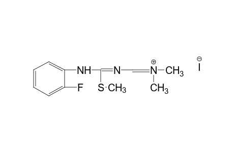 DIMETHYL{{[(o-FLUOROANILINO)(METHYLTHIO)METHYLENE]AMINO}METHYLENE}AMMONIUM IODIDE