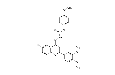 3',4'-Dimethoxy-6-methylflavanone, 4-(p-methoxyphenyl)-3-thiosemicarbazone