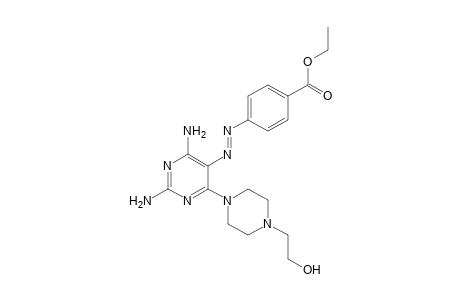 p-{{2,4-diamino-6-[4-(2-hydroxyethyl)piperazin-1-yl]pyrimidin-5-yl}azo}benzoic acid, ethyl ester