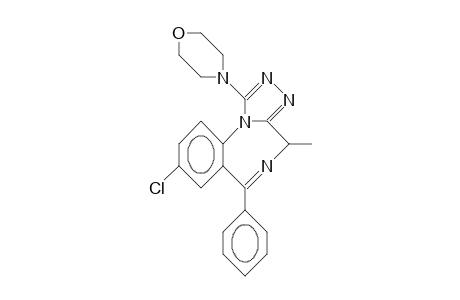 8-Chloro-1-morpholino-4-methyl-6-phenyl-4H-S-triazolo(4,3-A)(1,4)benzodiazepine