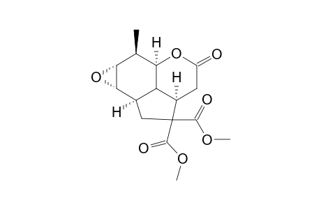 (3a.alpha.,5a.alpha.,6.alpha.,7.alpha.,8.beta.,8a.alpha.,8b.alpha.)-6,7-epoxy-decahydro-8-methyl-2-oxo-2H-cyclopenta[de]-1-benzopyrane-4,4-di(methoxycarbonyl)