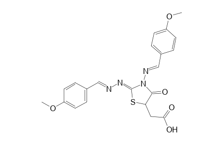 2,4-dioxo-3-[(p-methoxybenzylidene)amino]-5-thiazolidineacetic acid, 2-azine with p-anisaldehyde