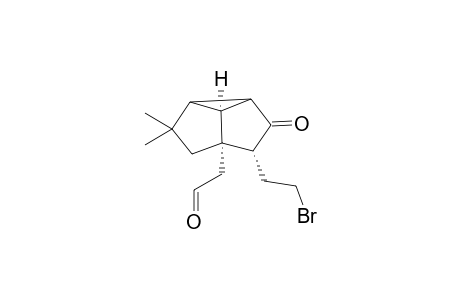 (1RS,2SR,4SR,5SR,8SR)-7,7-Dimethyl-4-(2-bromoethyl)-3-oxotricyclo[3.3.0.0(2,8)]octcane-5-acetaldehyde