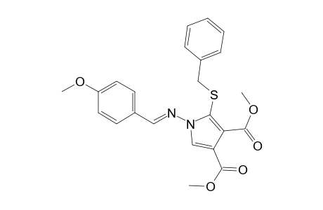 1H-Pyrrole-3,4-dicarboxylic acid, 1-[[(4-methoxyphenyl)methylene]amino]-2-[(phenylmethyl)thio]-, dimethyl ester