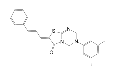 (7Z)-3-(3,5-dimethylphenyl)-7-[(2E)-3-phenyl-2-propenylidene]-3,4-dihydro-2H-[1,3]thiazolo[3,2-a][1,3,5]triazin-6(7H)-one