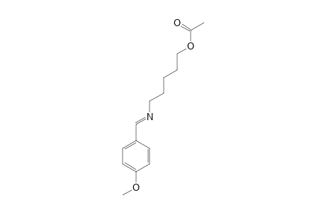 5-{[(E)-(4-methoxyphenyl)methylidene]amino}pentyl acetate