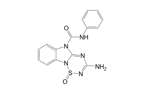 3-AMINO-5-[N-PHENYLAMINOCARBONYL]-1-LAMBDA(4),2,4,6-THIATRIAZINO-[2,3-A]-BENZIMIDAZOL-1-OXIDE