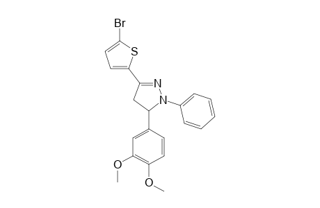 1-PHENYL-3-(5-BROMOTHIOPHEN-2-YL)-5-(3,4-DIMETHOXYPHENYL)-2-PYRAZOLINE