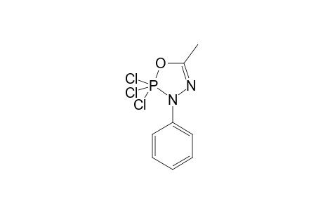 2,2,2-TRICHLORO-5-METHYL,3-PHENYL-1,3,4,2(LAMBDA-5)-OXADIAZAPHOSPHOLINE