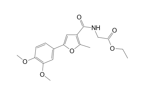 2-[[5-(3,4-dimethoxyphenyl)-2-methyl-3-furoyl]amino]acetic acid ethyl ester