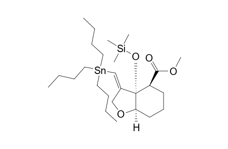 [1S*,2S*,6R*,9E]-9-([TRIBUTYLSTANNYL]-METHYLENE)-1-TRIMETHYLSILYLOXY-2-METHOXY-CARBONYL-7-OXABICYCLO-[4.3.0]-NONANE