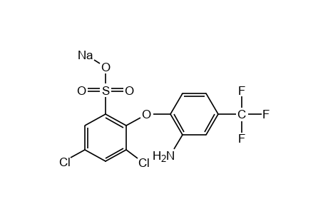 2-[(2-AMINO-alpha,alpha,alpha-TRIFLUORO-p-TOLYL)OXY]-3,5-DICHLOROBENZENESULFONIC ACID, SODIUM SALT
