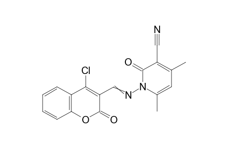 1-(((4-Chloro-2-oxo-2H-chromen-3-yl)methylene)amino)-4,6-dimethyl-2-oxo-1,2-dihydropyridine-3-carbonitrile