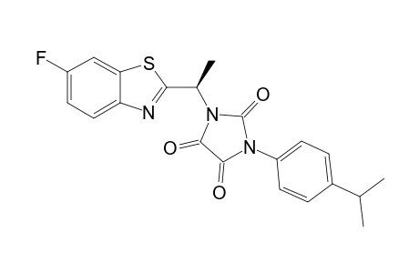 1-(4-ISOPROPYLPHENYL)-3-[(1R)-1-(6-FLUORO-1,3-BENZOTHIAZOL-2-YL)-ETHYL]-IMIDAZOLIDINE-2,4,5-TRIONE